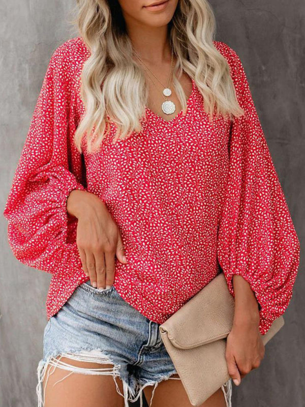 Women's Floral Long Sleeve Blouse