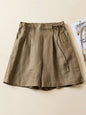 Women's Woven Cotton Linen Baggy Shorts