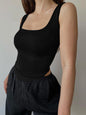 Women'S Solid Color Seamless Scoop Neck Camisole