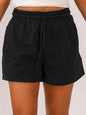 Lace-Up Casual Pocket Solid Color Shorts Ladies Sweat Shorts