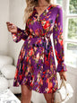 printed dress temperament elegant dress