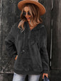 Fur coat warm loose solid color sweater leisure style