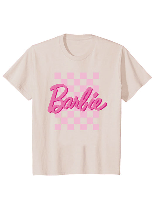 Barbie print letter print sports casual women's short-sleeved T-shirt