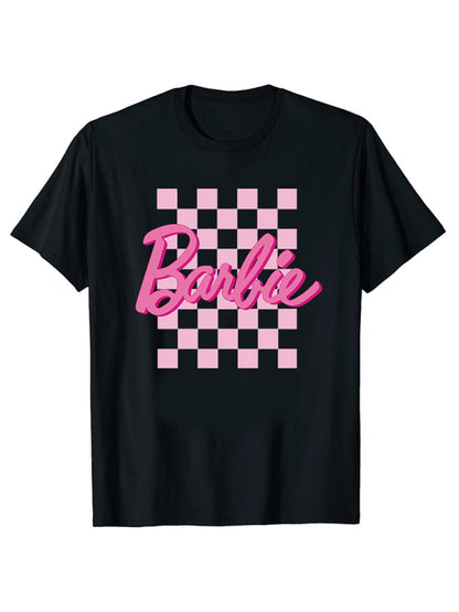 Barbie print letter print sports casual women's short-sleeved T-shirt