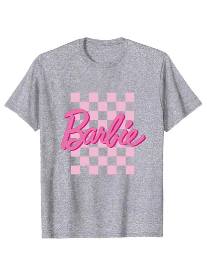 Barbie print letter print sports casual women's short-sleeved T-shirt