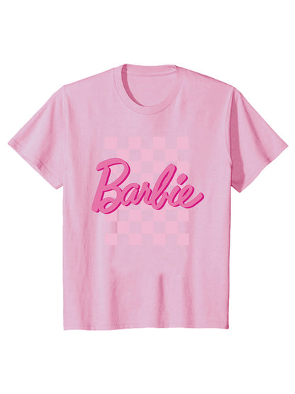 Barbie print letter print sports casual women's short-sleeved T-shirt