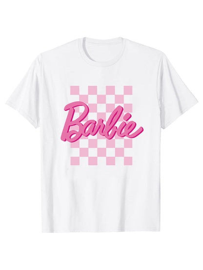 Barbie print letter print sports casual women's short-sleeved T-shirt