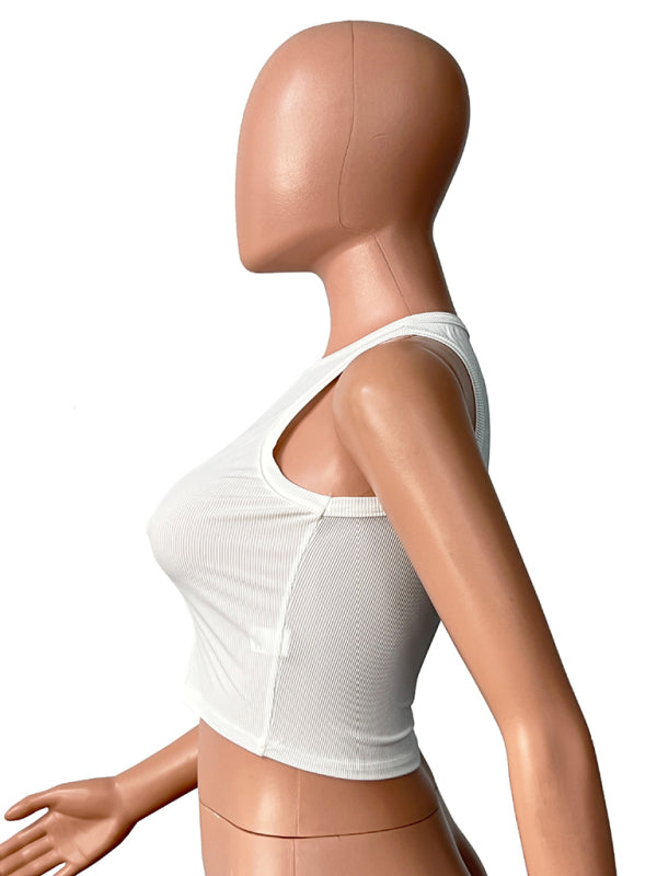 Barbie printed sleeveless sexy vest tank top