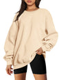 Round neck pullover loose casual velvet sweatshirt