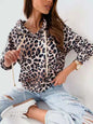 Women's Leopard and Floral Print Hoodie