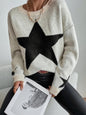 Women's Pullover Round Neck Star Thread Sweater