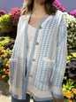 Elegant French loose knitted cardigan for women