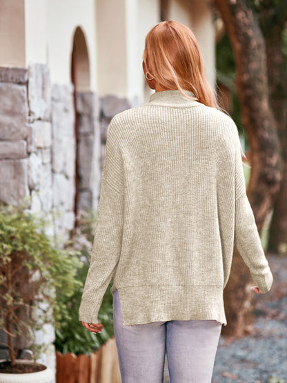 women's turtleneck loose pullover sweater