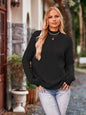 women's turtleneck loose pullover sweater