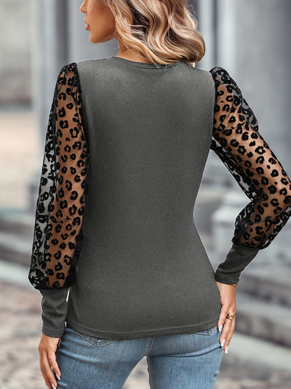 Women's Slim Sleeve Color Block Long Sleeve Top