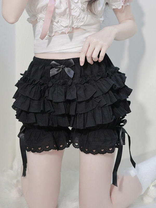 Lolita style cute cake culottes with multi-layered puffy panniers