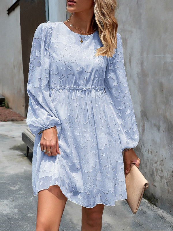 Feminine Elegant Jacquard Loose Dress