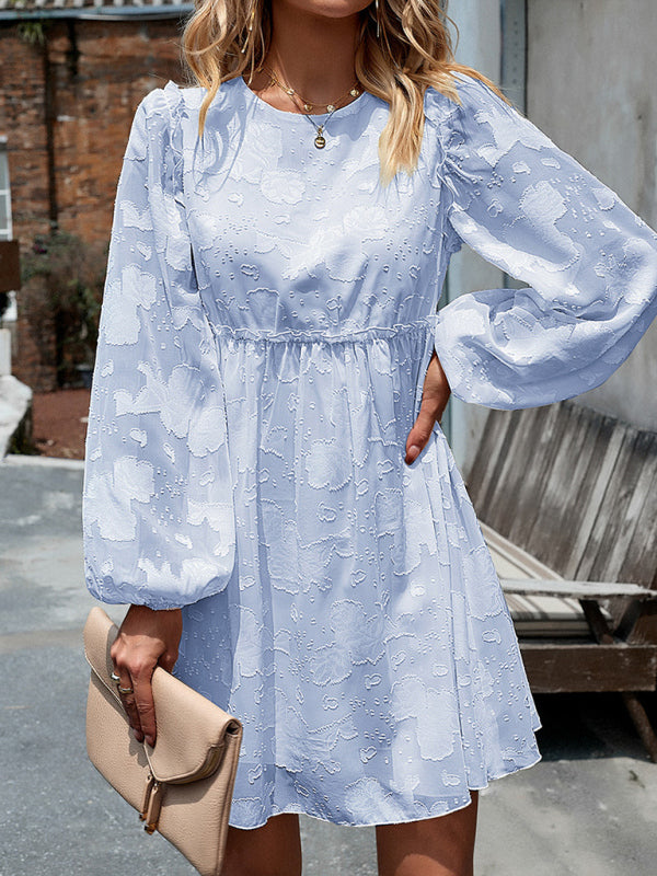 Feminine Elegant Jacquard Loose Dress