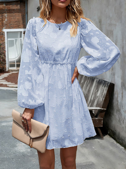 Feminine Elegant Jacquard Loose Dress