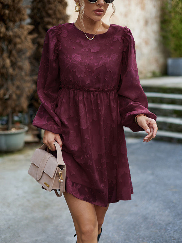 Feminine Elegant Jacquard Loose Dress