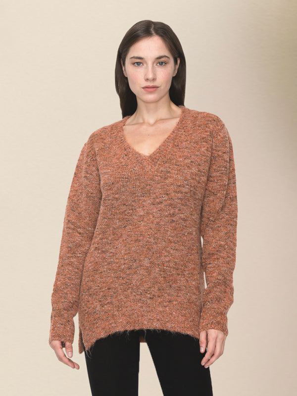 Women's Casual Loose V-Neck SweaterRP0023558