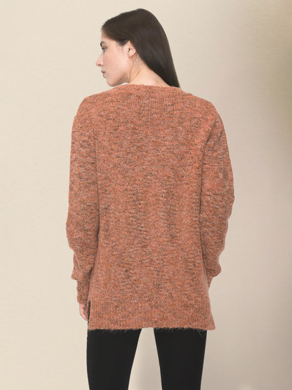 Women's Casual Loose V-Neck SweaterRP0023558