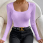 Simple and versatile women's slim-fit knitted sweater
