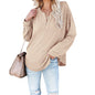 Women's Button V Neck Long Sleeve Knitted Top